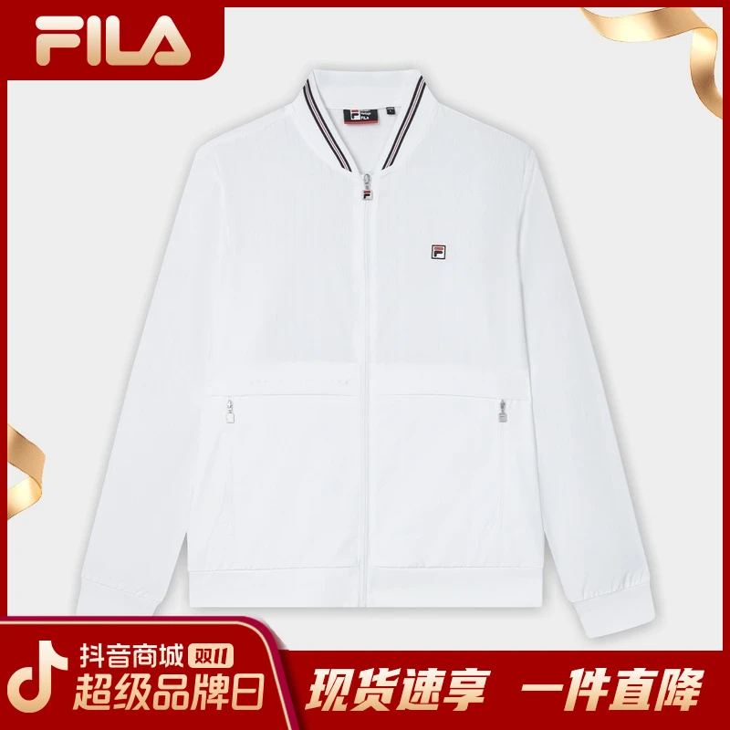 Fila/斐乐男装梭织外套春季新款时尚运动休闲看球上衣F11M421702F