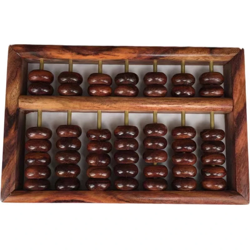 海南黄花原料老算盘老式实木摆件招财把玩会算木质传统红木海黄