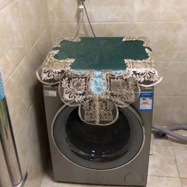北欧洗衣机盖布滚筒式防晒全自动海尔洗衣机防尘罩防水冰箱台布小