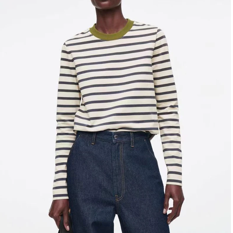 扣号备注默认微瑕t恤休闲春秋长袖牛仔洋气时尚经典宽松百搭套头