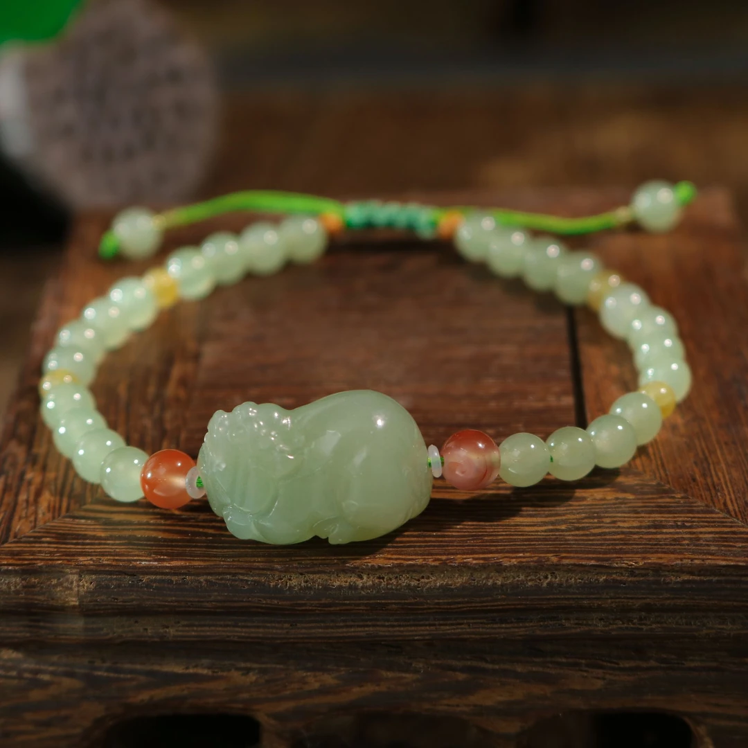 凰一品 青海晴水貔貅手链