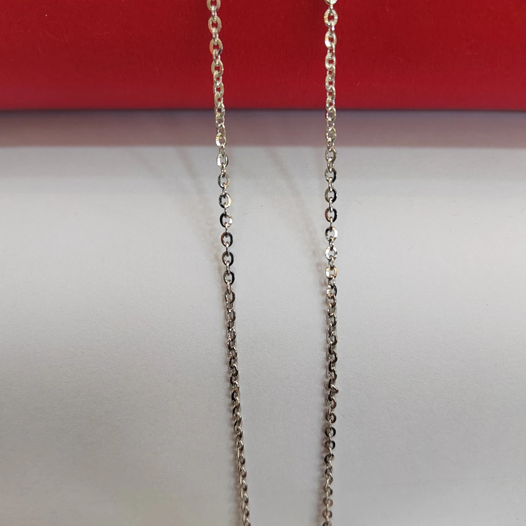 铂金十字哦字项链 假一赔十  抖音国检有费用 理性下单