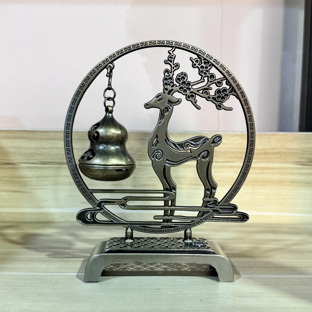 【三言】金色中式福鹿吊炉悬挂香炉