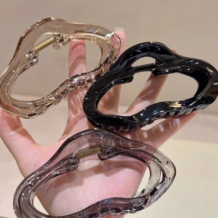 百搭云朵鲨鱼发夹头饰气质发夹后脑勺发抓夹子简约发饰