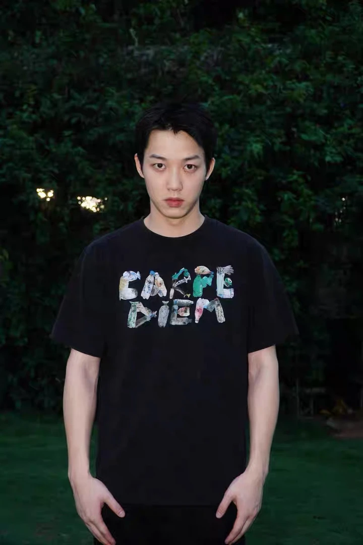 CEDM/CARPEDIME 2024夏季矿泉水排版字母水洗数码印圆领宽松短T