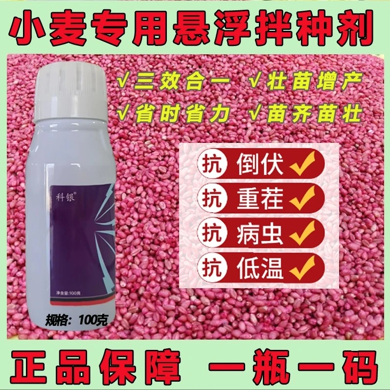 小麦专用拌种剂12%高含量苯醚·咯·噻防虫防病增产微生物叶面肥
