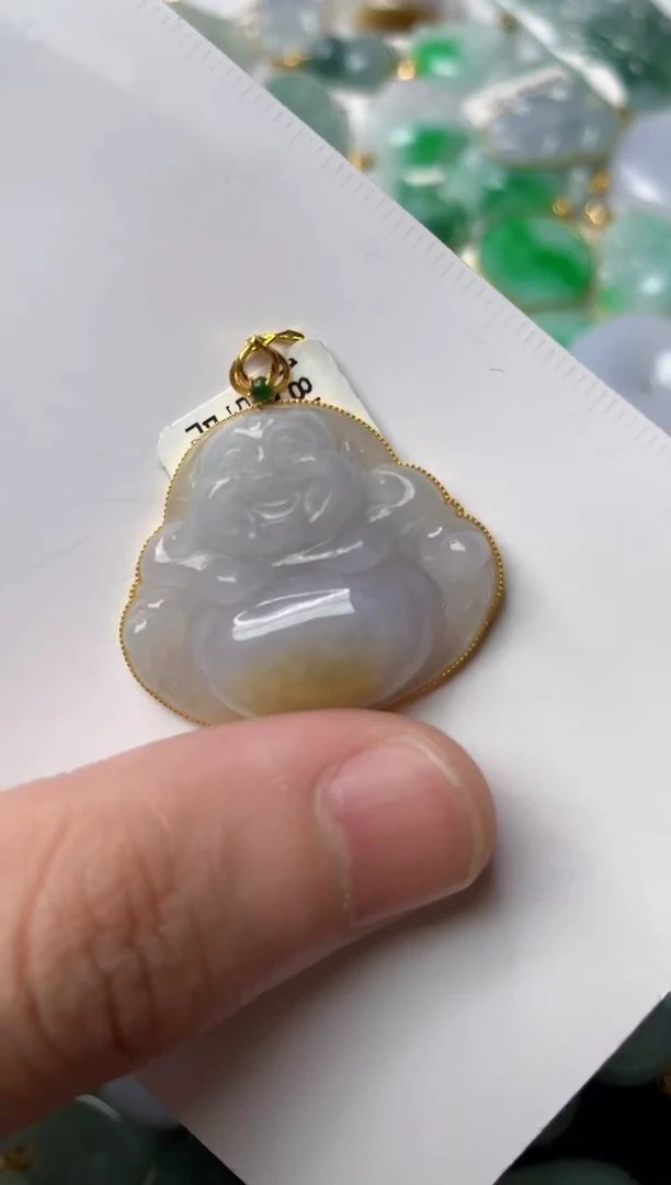 【闪购商品】翡翠颈饰18K金镶嵌4.........