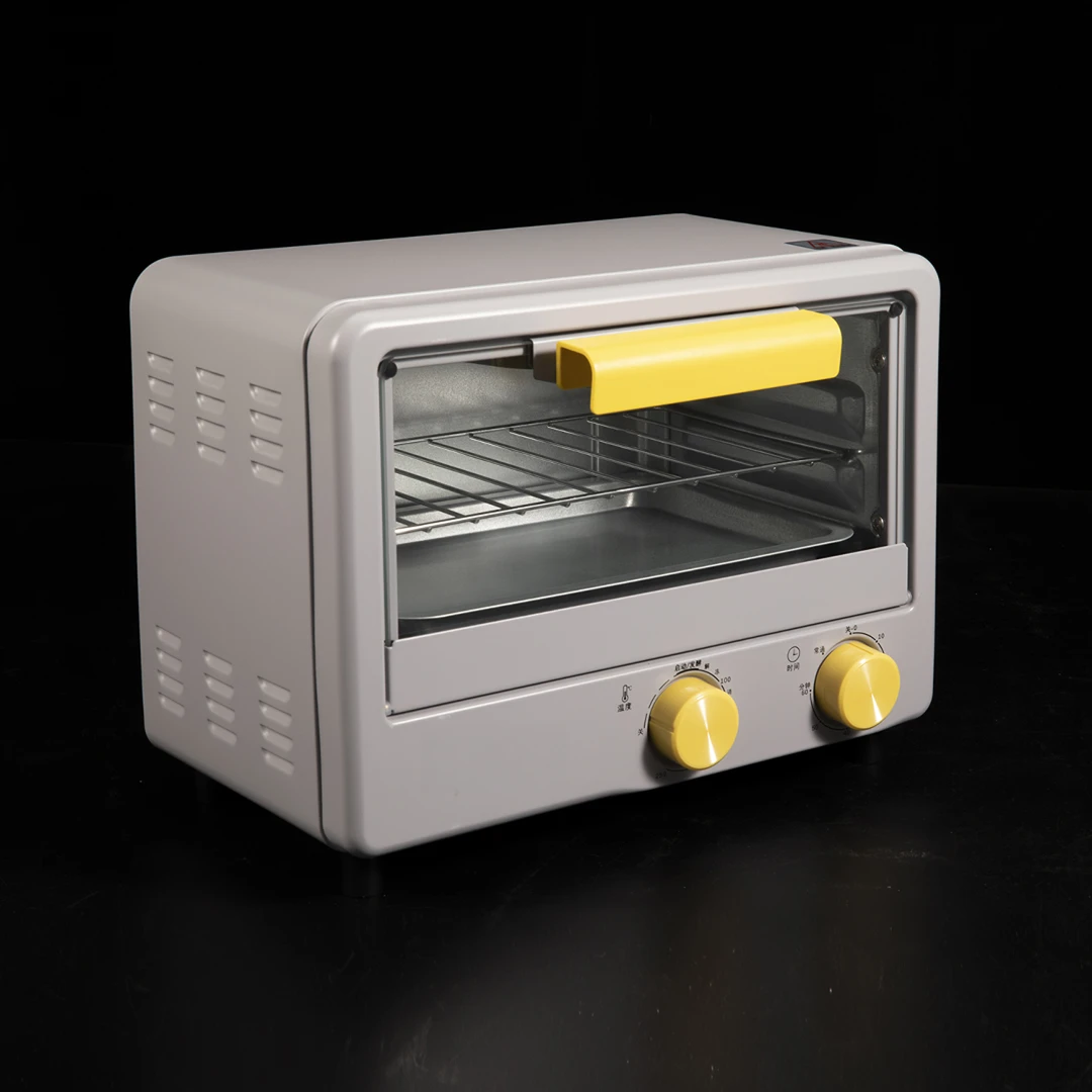 C741厨房电器家用电烤箱旋钮操作KX1202 750W 12L烤箱 不锈钢台式