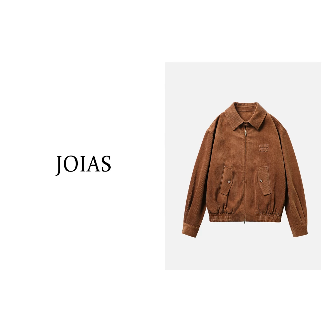 Joias外套夹克女灯芯绒长袖时尚休闲百搭秋冬季8826-E057