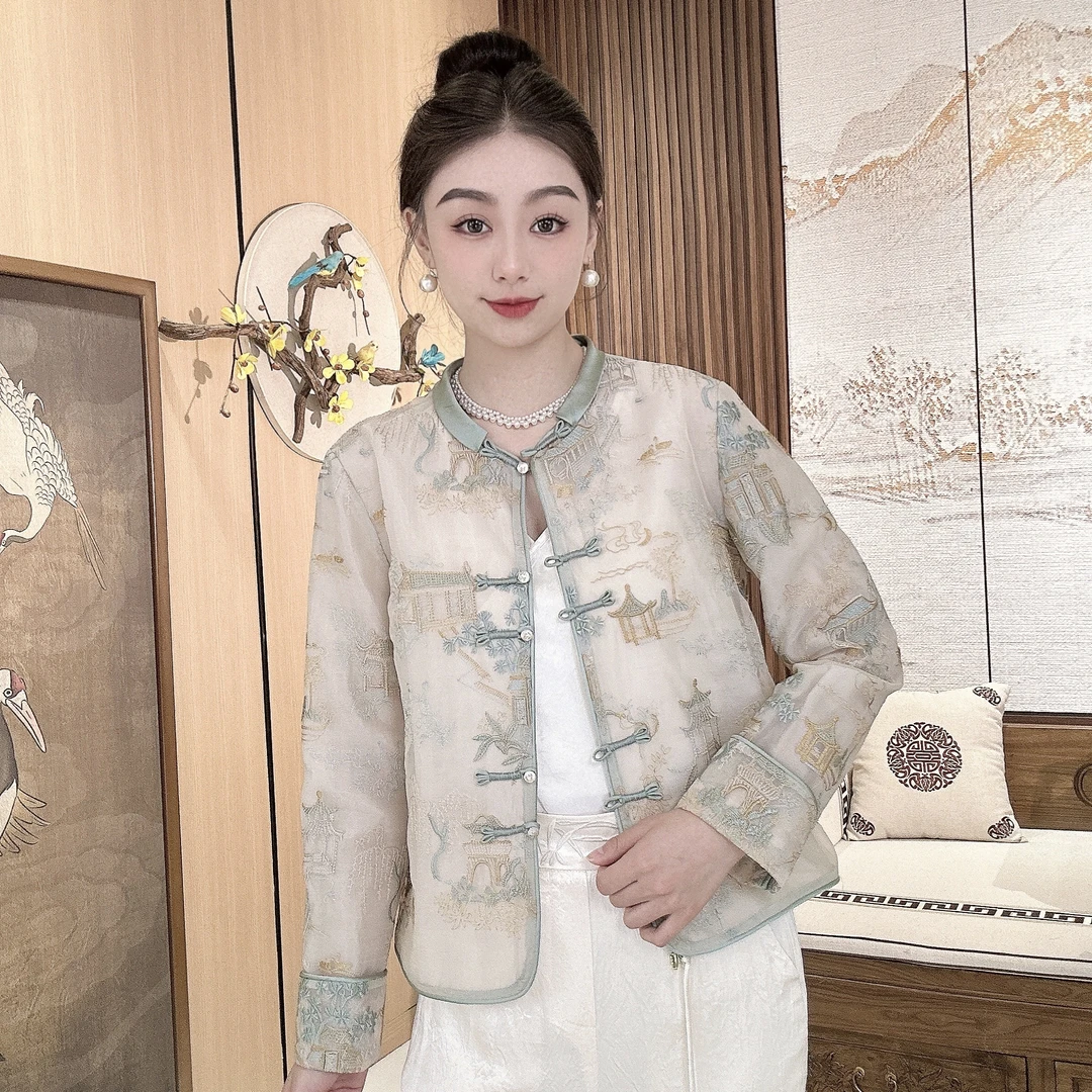 【语辰原创】YC 0628 新中式国风刺绣复古夏季防晒上衣