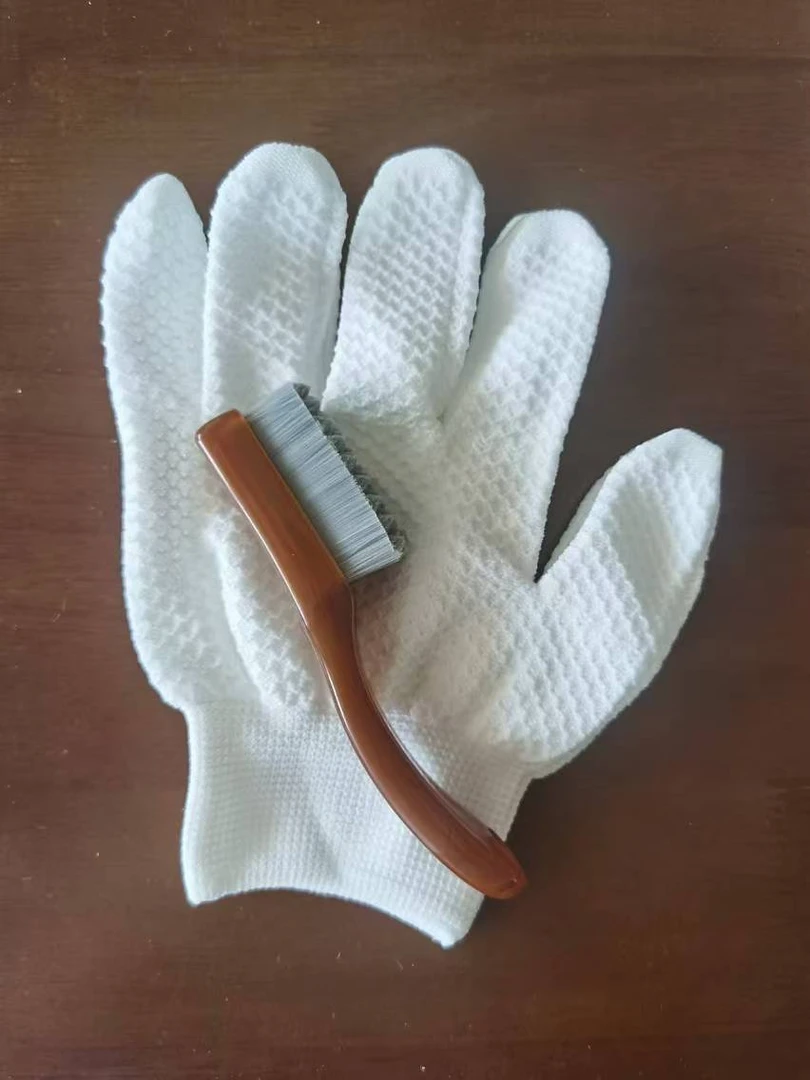 玩家必备盘玩工具万毛刷一支+高品质菠萝纹手套一双