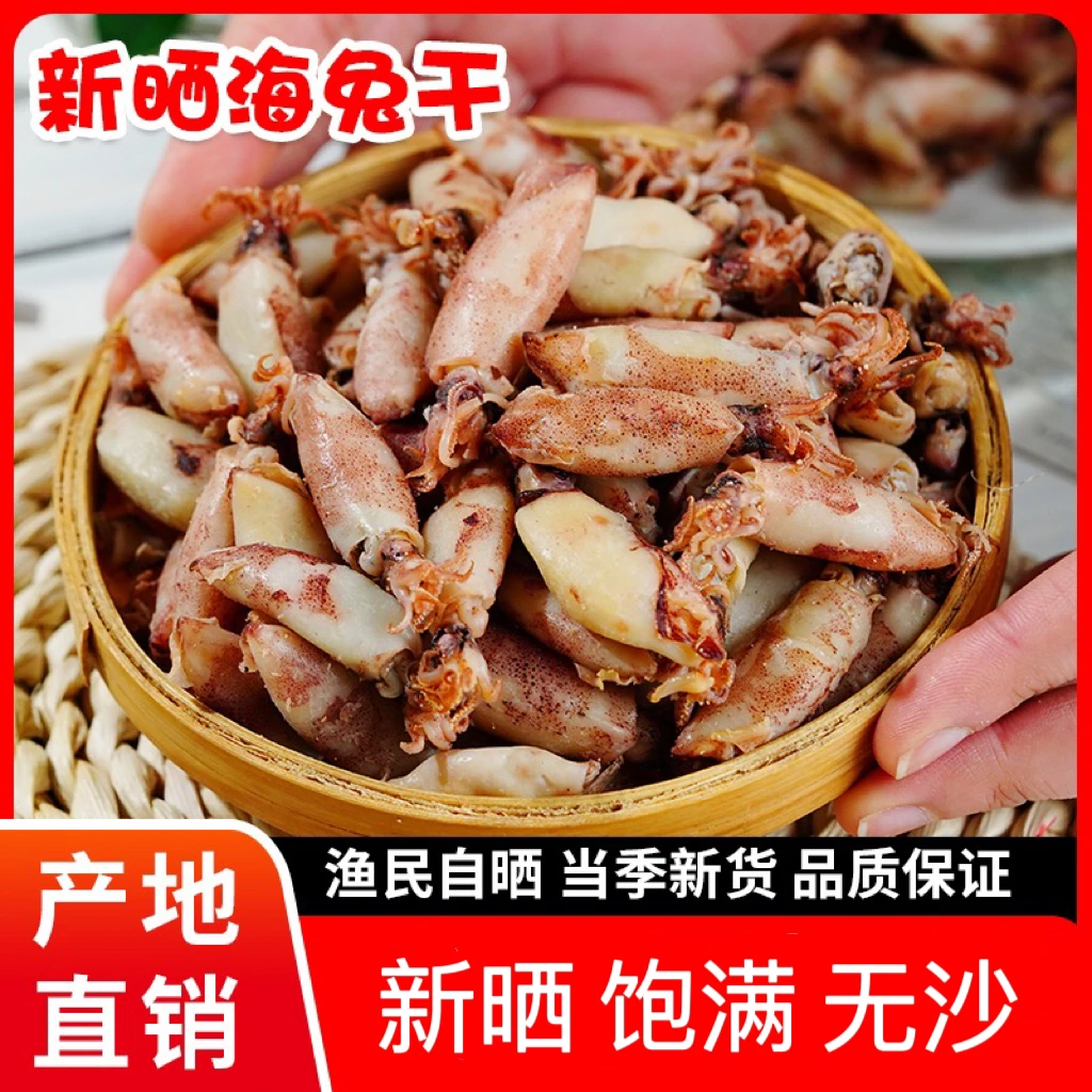 渔民晾晒海兔干小鱿鱼筒小乌贼干货小墨鱼仔鱿鱼干笔管鱼食用100g
