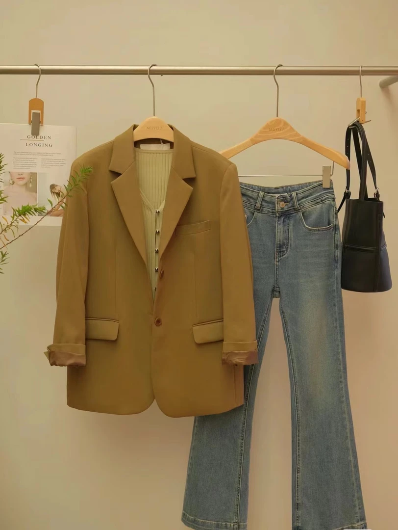 【现3882号 姜黄色套装】--姐妹服装2