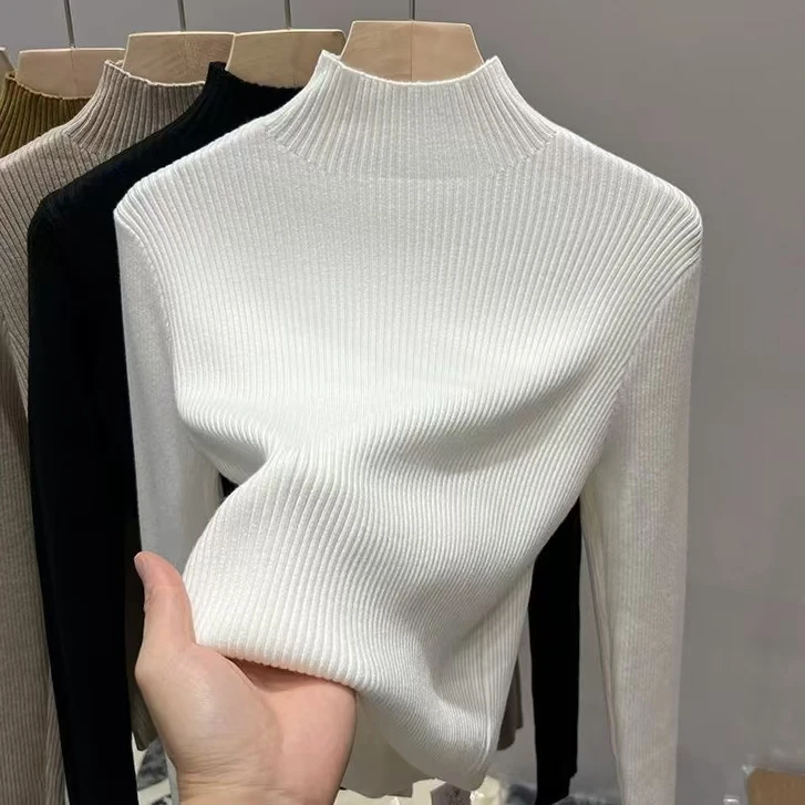 【现0569号 黑白条纹高领毛衣】--姐妹服装2店