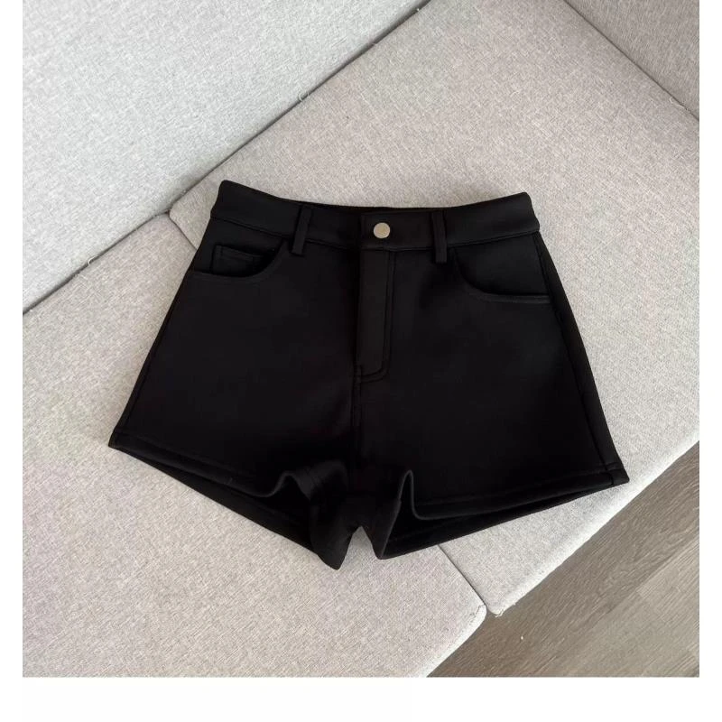 秋冬新款2024高腰显瘦基础百搭弹力修身短裤