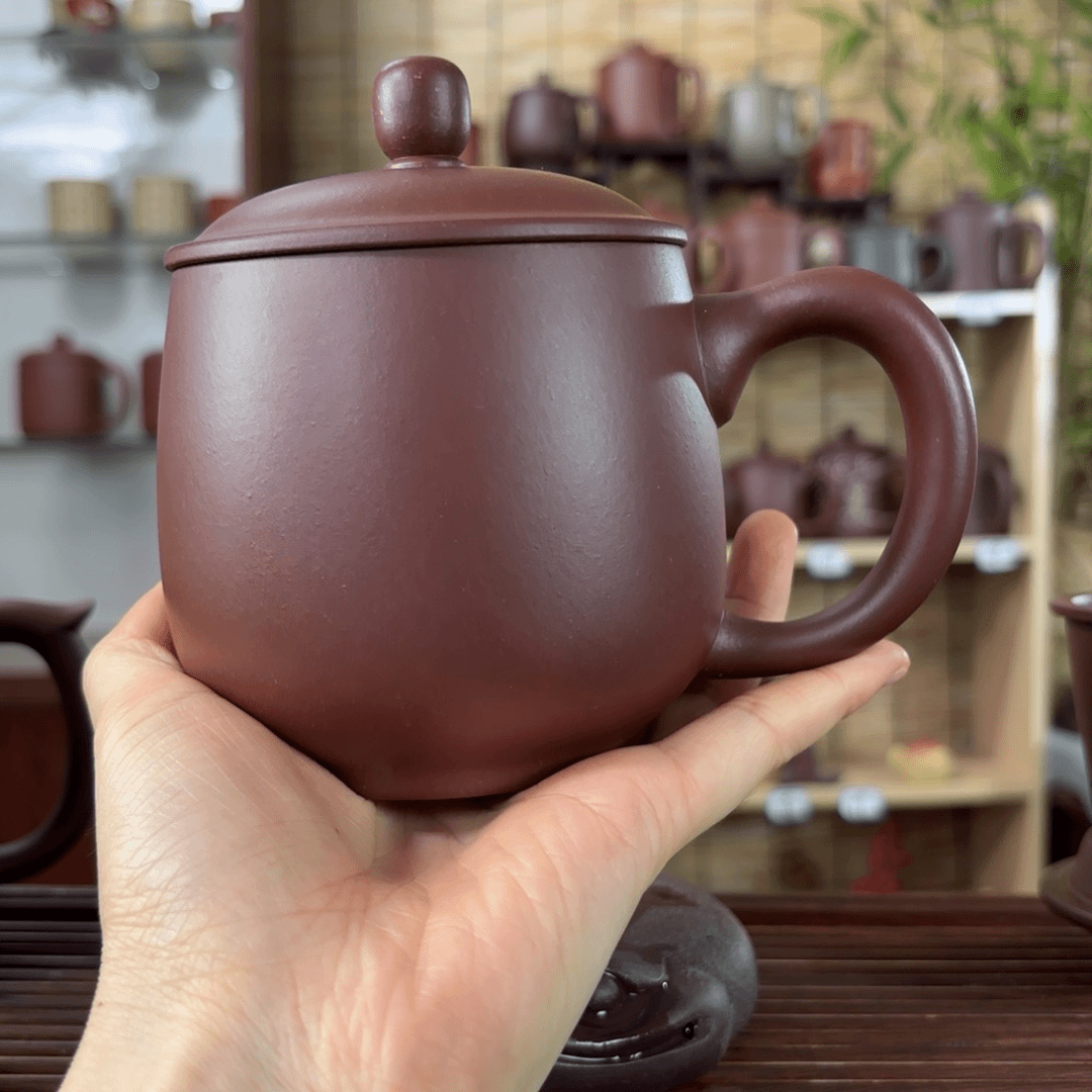 紫砂茶杯原矿紫泥和气杯450cc没礼盒