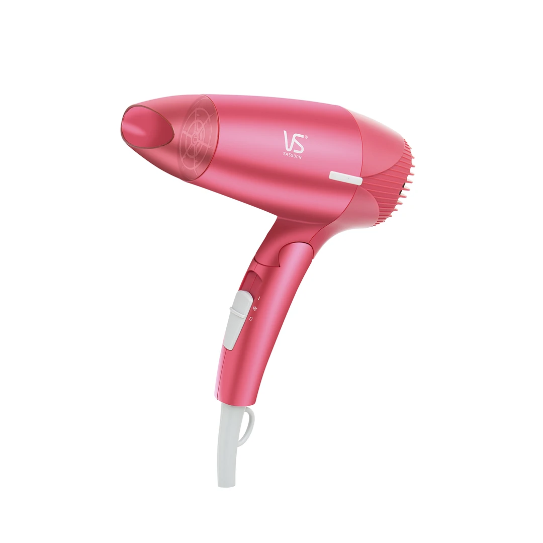 沙宣电吹风机1200W旅行酒店折叠式冷热风家用吹风筒VS908PCN 粉色