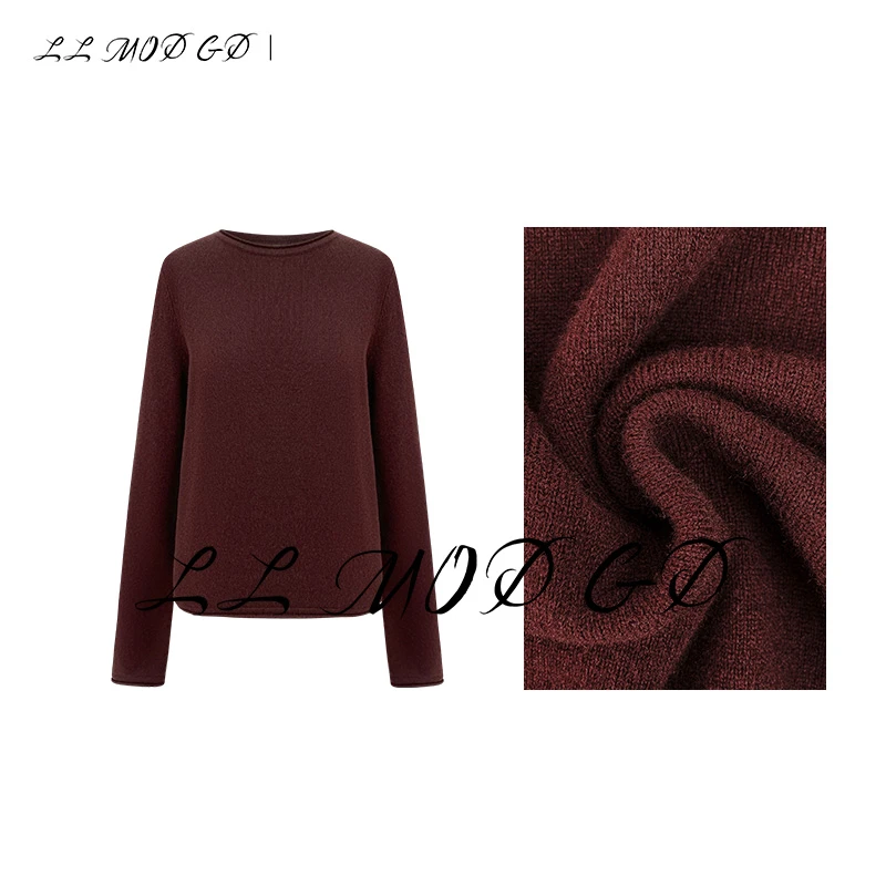 LL MOD GD |圣诞休闲简约长袖套头圆领百搭打底LL-240261