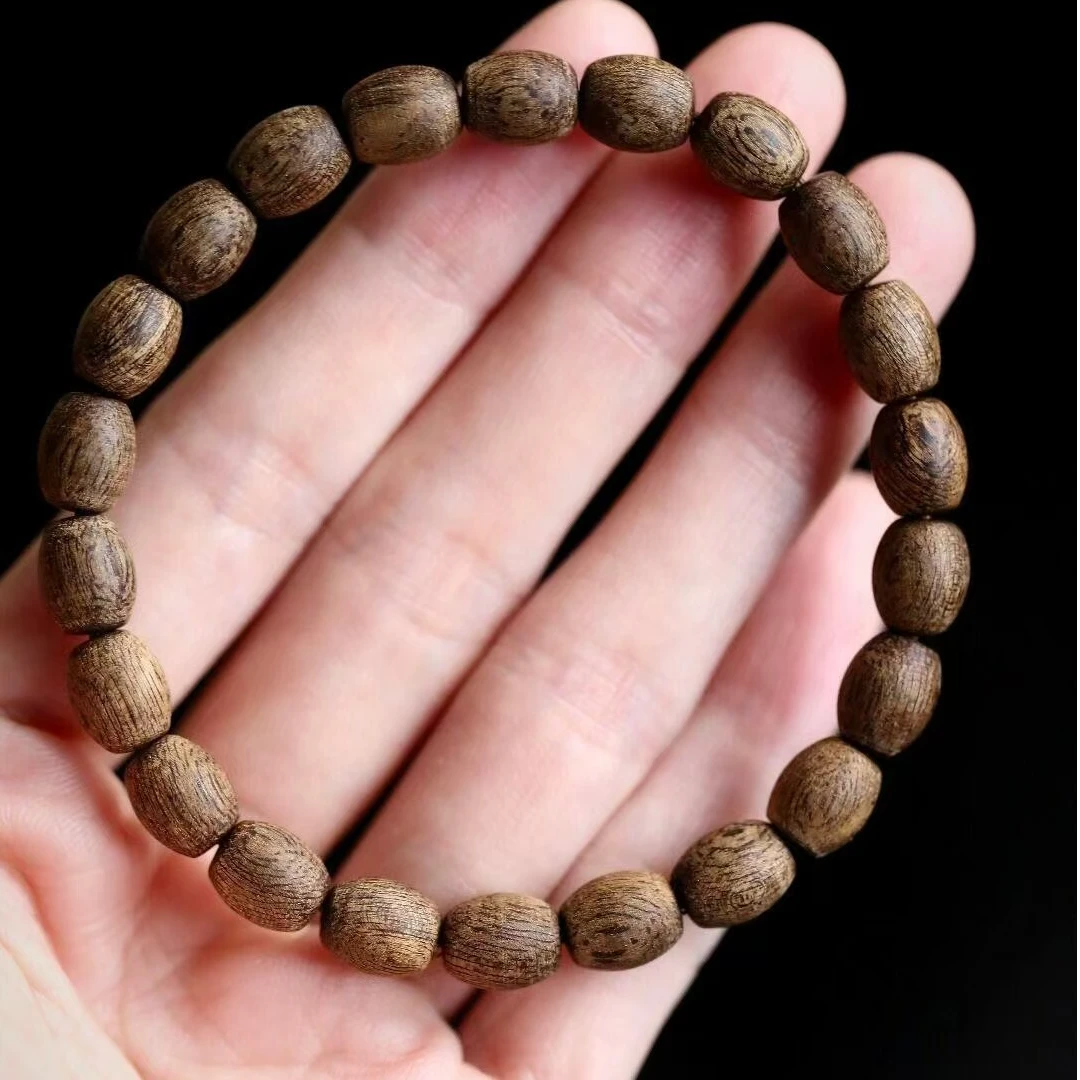 野生越南芽庄棋楠沉香沉水4*8单圈手串