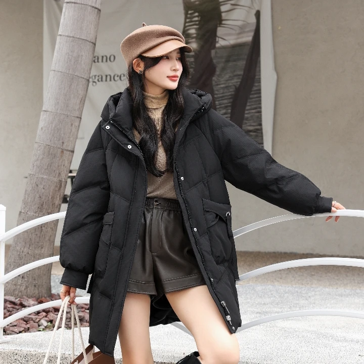 【连帽时尚羽绒服8327】冬季女士时尚保暖连帽羽绒服H632