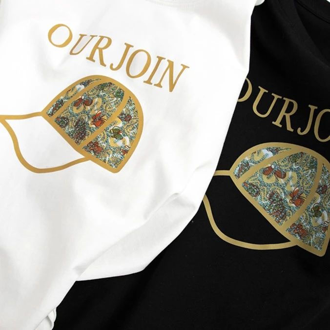 【【反季】帽子】圆领印花宽松休闲百搭潮流印花纯棉T H017