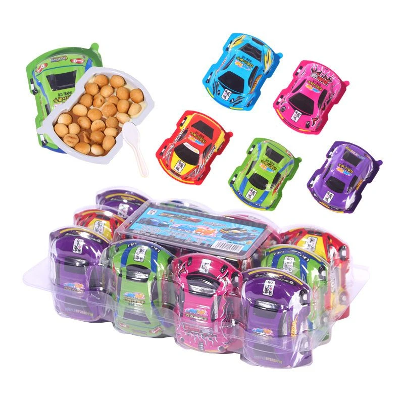 巧克力饼干汽车蛋12只儿童六一卡通可爱宝宝生日奇趣随机零食礼物