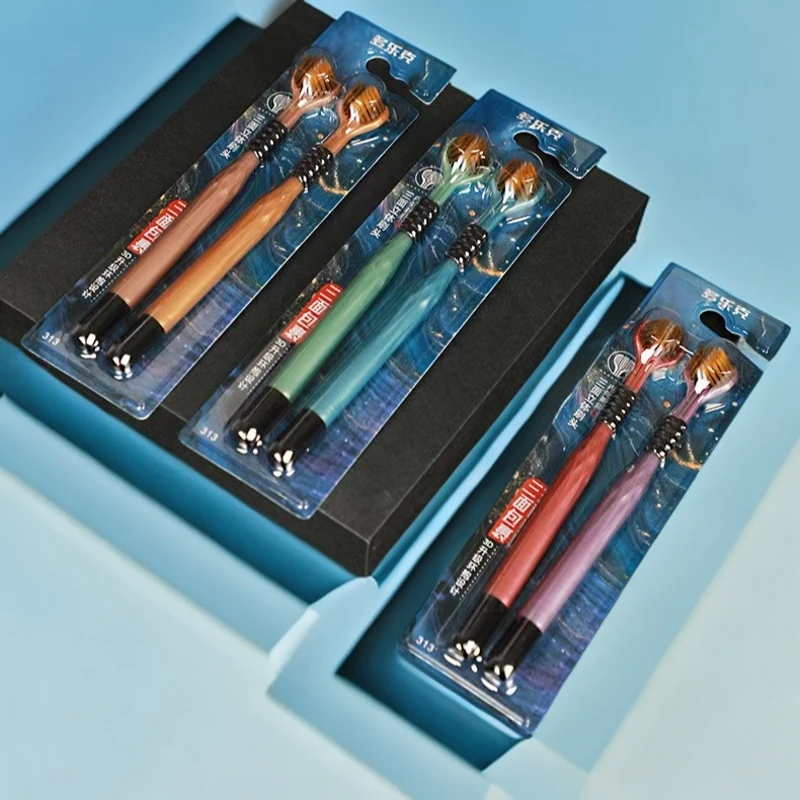 【2支装】多乐克三面牙刷高档软毛包裹式刮舌苔成人家用超细护龈