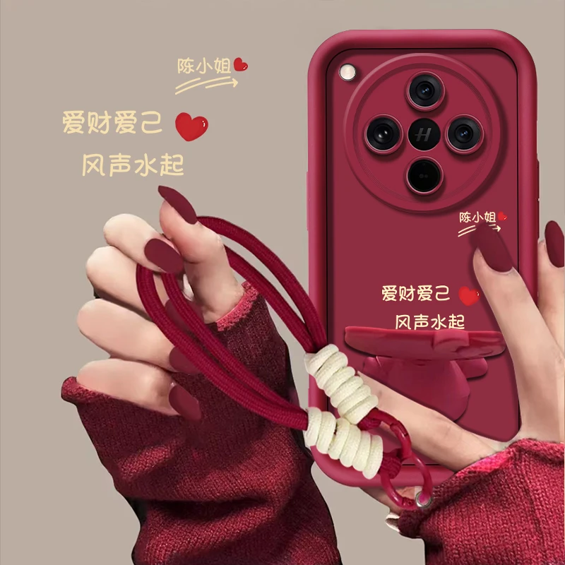 爱财爱己百家姓定制适用于oppofindx8手机壳网红支架创意防摔女款