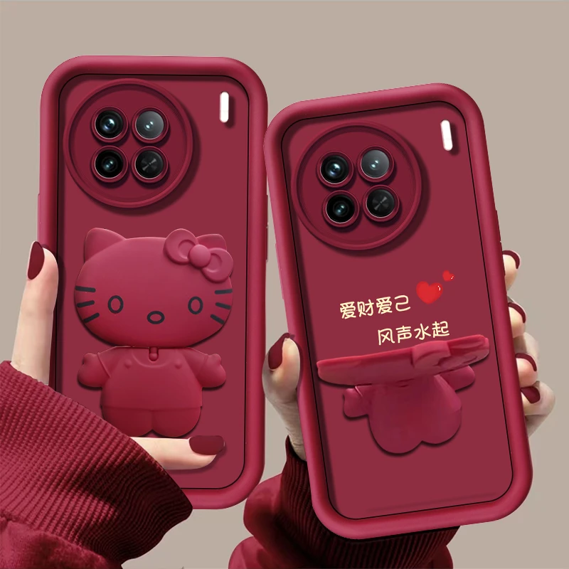 爱财爱己【vivox90/x90S/X90PRO】手机壳网红可爱卡通旋转防摔女款