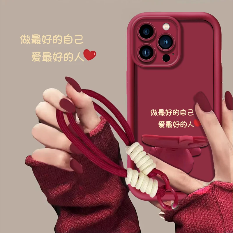 适用于【苹果13promax】做自己可爱猫咪支架手机壳创意全包防摔女款