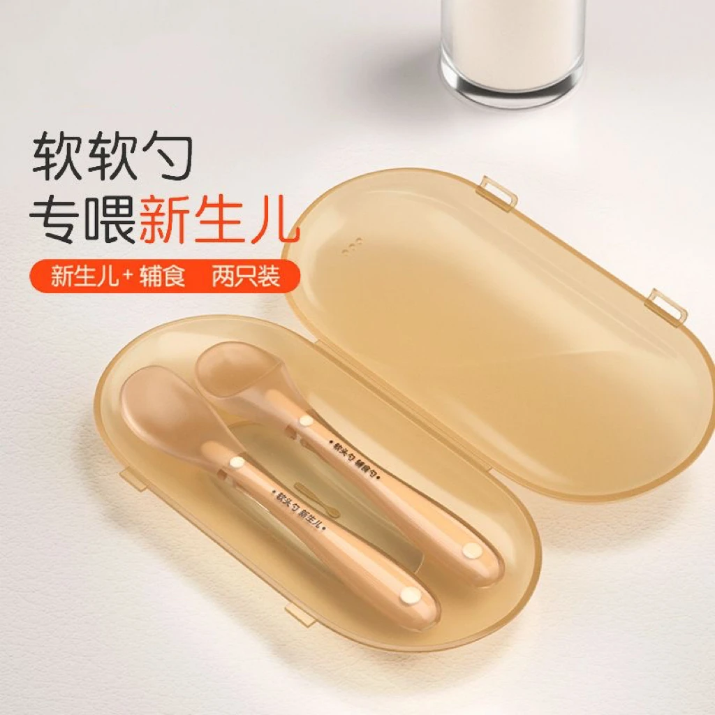 硅胶勺子婴儿新生儿喂水喂奶吃饭餐具辅食勺子宝宝喝粥硅胶软勺商品图