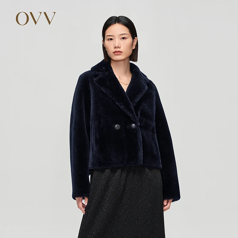 OVV秋冬新款女装两粒扣舒适温暖短款外套GWMPJ43101A