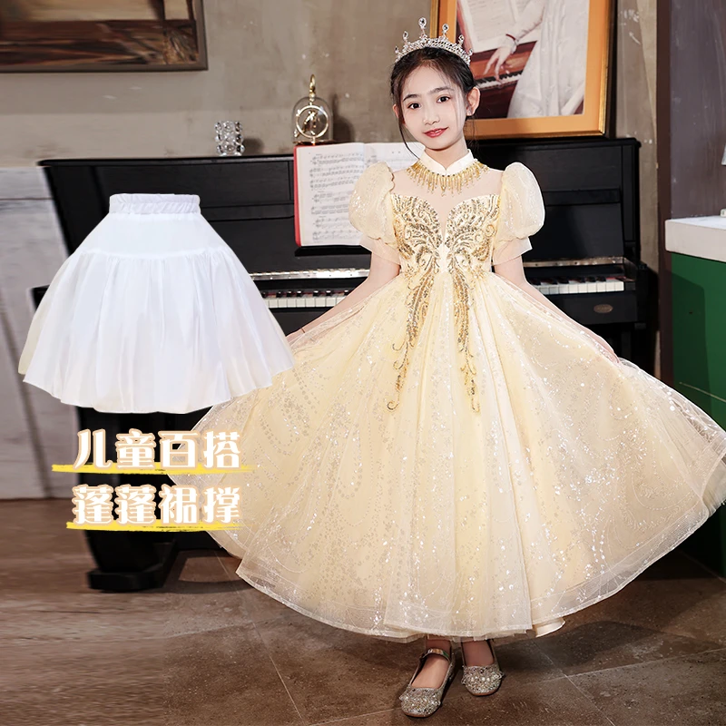 A285裙撑儿童公主裙洛丽塔鱼骨撑Lolita蓬蓬裙子表演花童礼服裙撑