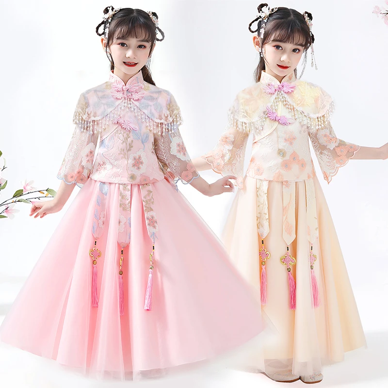 A101女童汉服夏款软糯仙气裙女孩古装小女孩儿童连衣裙子