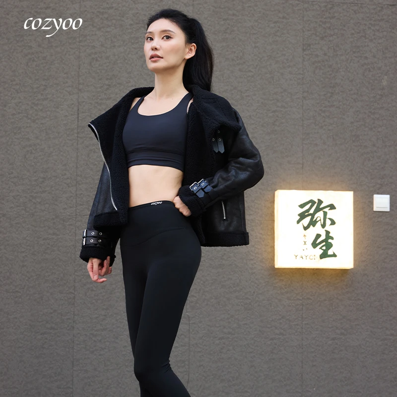 COZYOO 秋季新款鲨鱼裤轻薄透气外穿提臀显瘦休闲加厚瑜伽裤保暖