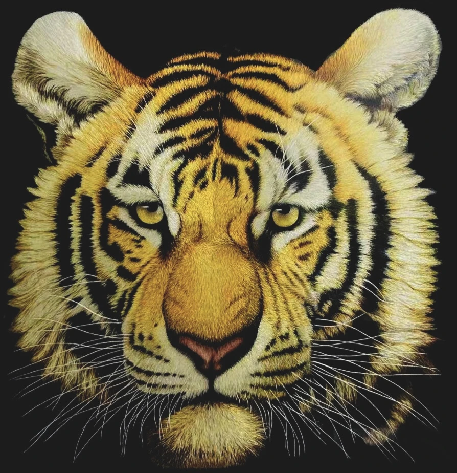 《至尊》百兽狮王-虎头 手工苏绣刺绣虎年大吉