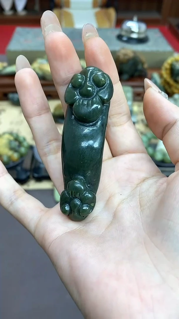 【闪购商品】岫岩河磨玉（透闪石质玉）手把未镶嵌手把