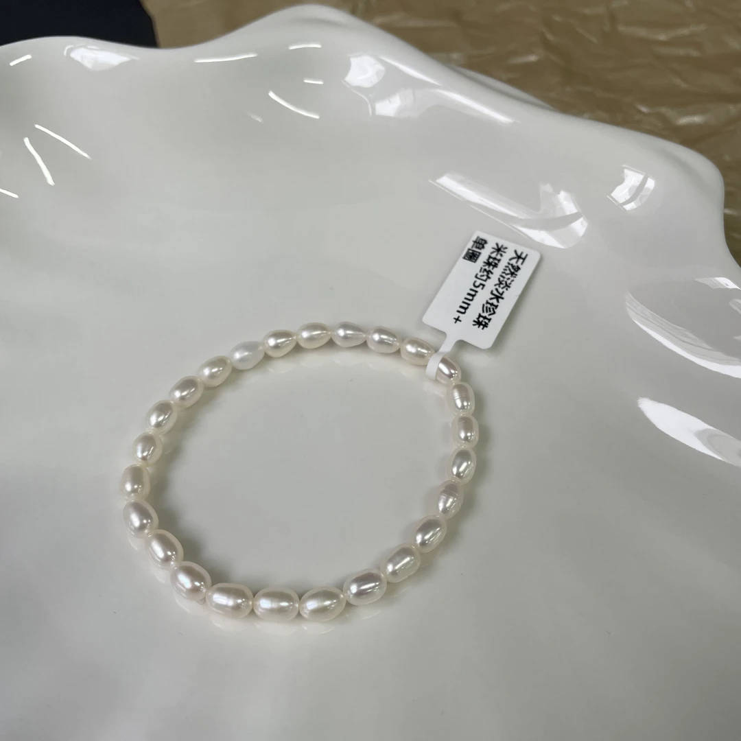 天然淡水珍珠米珠约5mm+单圈