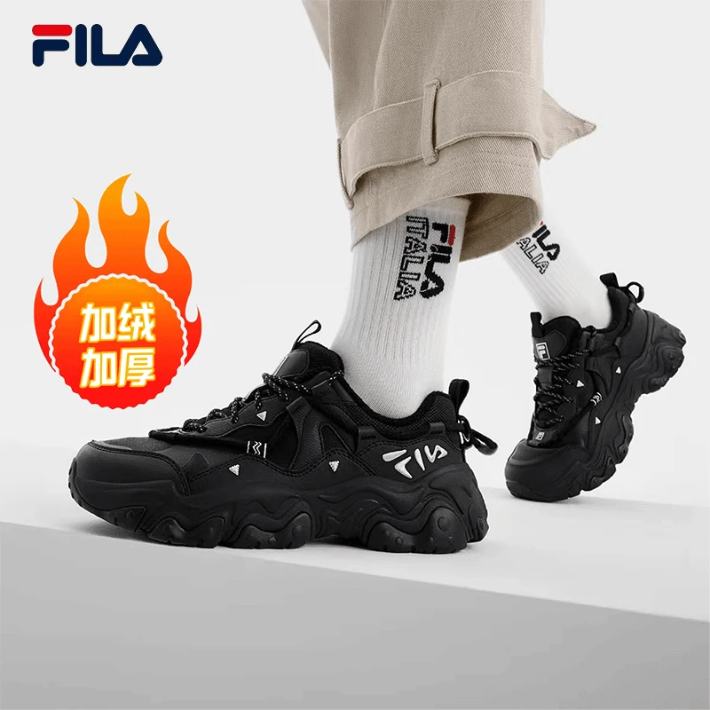 Fila/斐乐【加绒加厚猫爪5代】冬季情侣防滑保暖老爹鞋  F12M442107