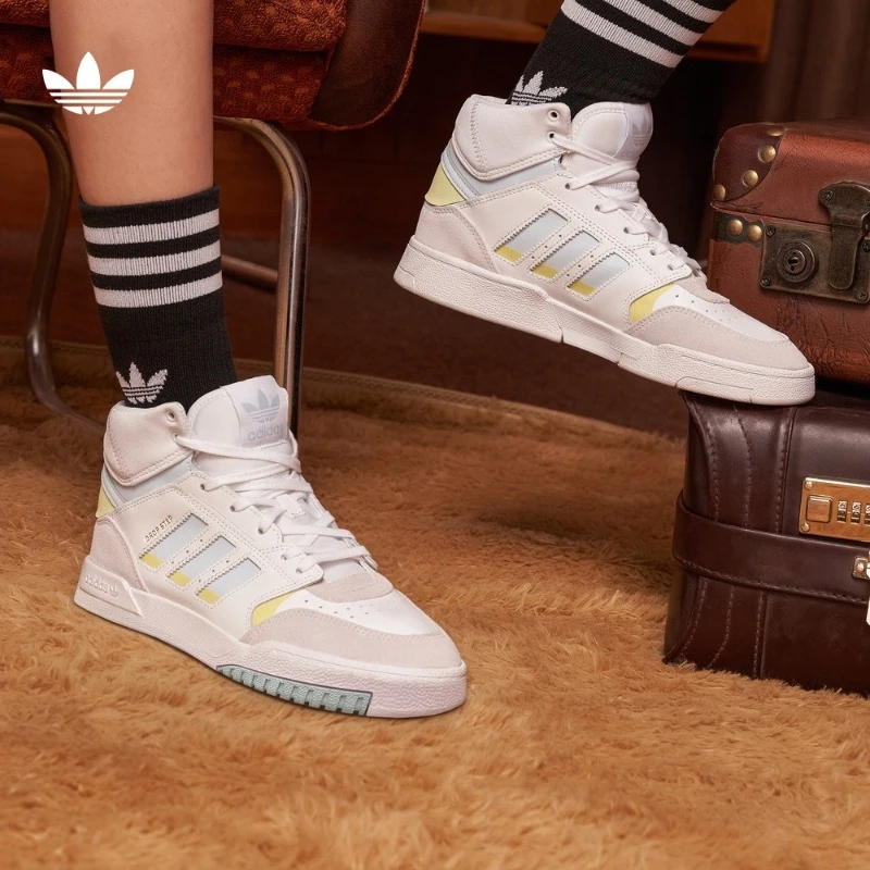 阿迪达斯官方三叶草女款欧若风运动鞋adidas DROP STEP W EF7150