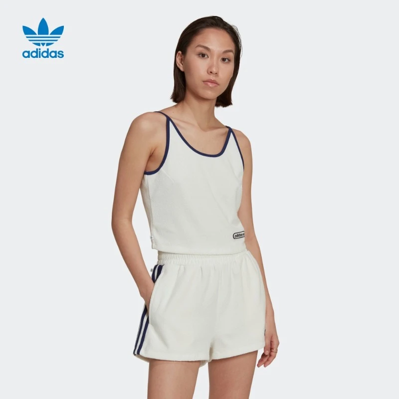 阿迪达斯官网三叶草女款夏季运动休闲背心 adidas TANKTOP HL6584