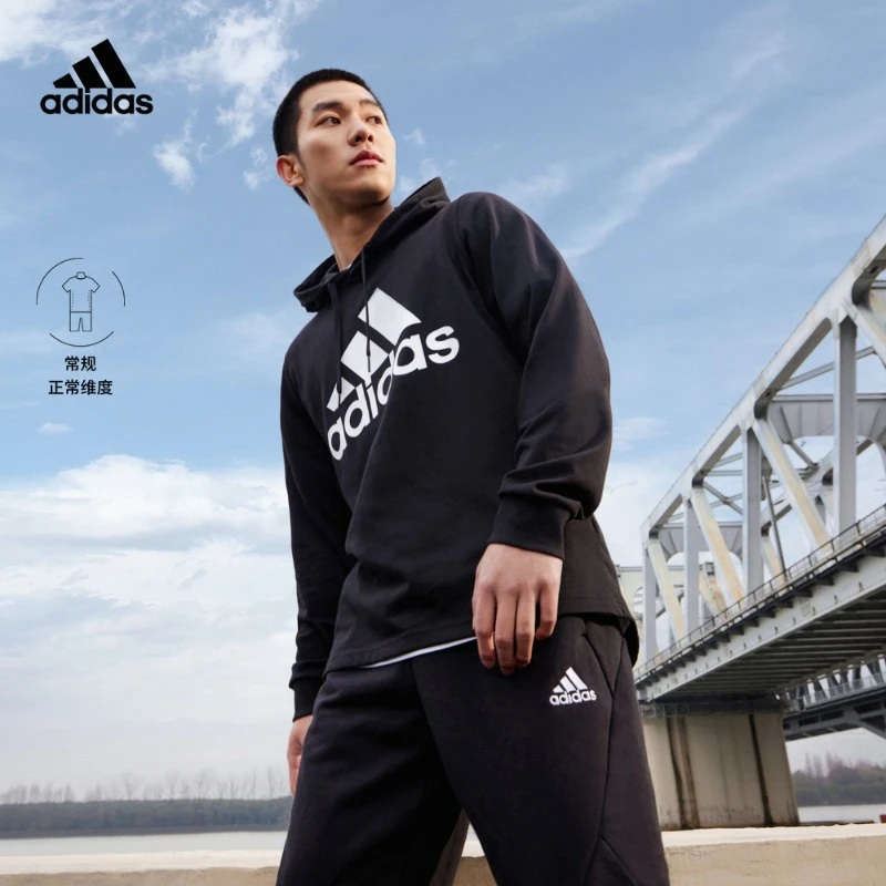 阿迪达斯官方男女款轻运动舒适拉绳连帽卫衣套头衫adidas GV5281