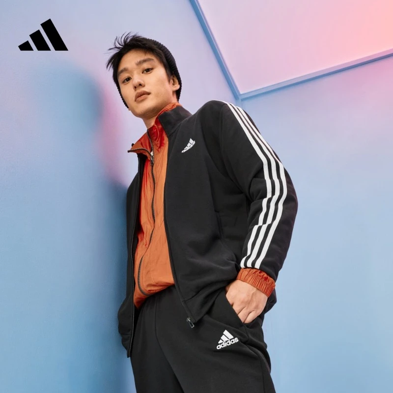阿迪达斯官方 轻运动男女新款休闲立领长袖套装 adidas IC6766