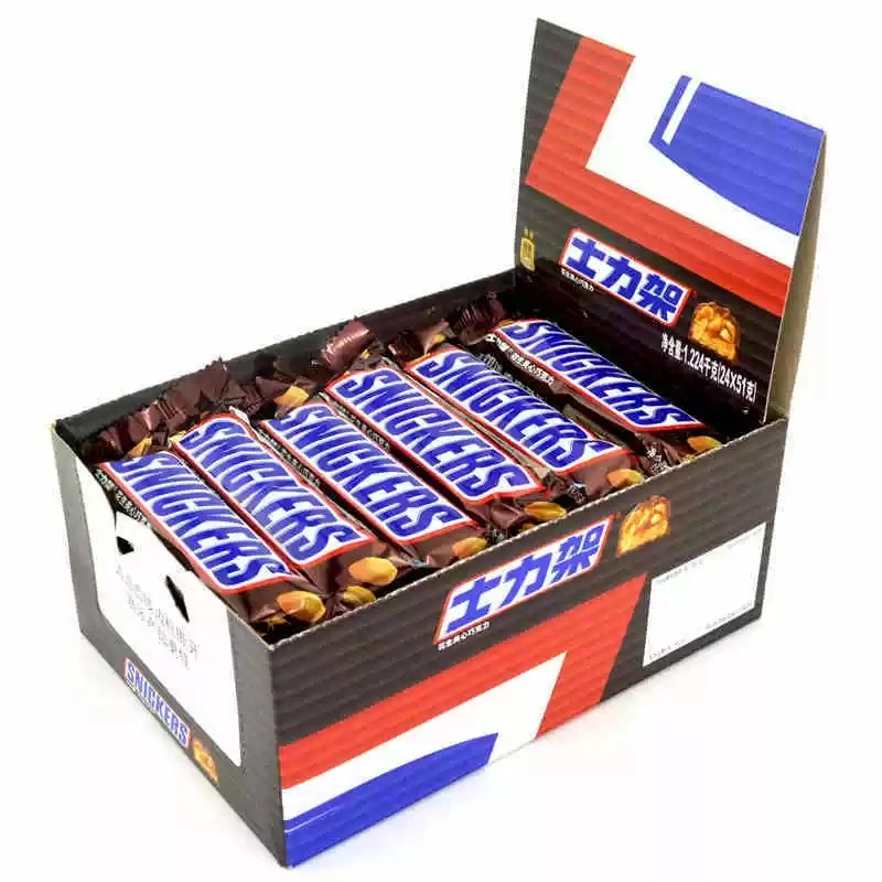 Snickers/士力架花生夹心巧克力51克盒装散装休闲香美味解馋零食