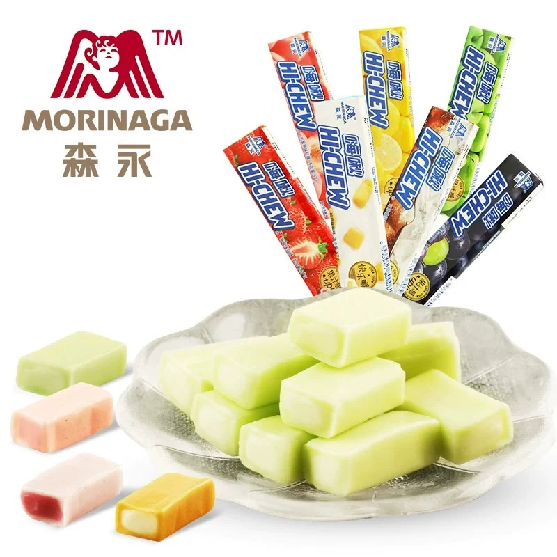 森永嗨啾水果软糖条装休闲办公室口嚼糖hichew糖果喜糖网红小零食