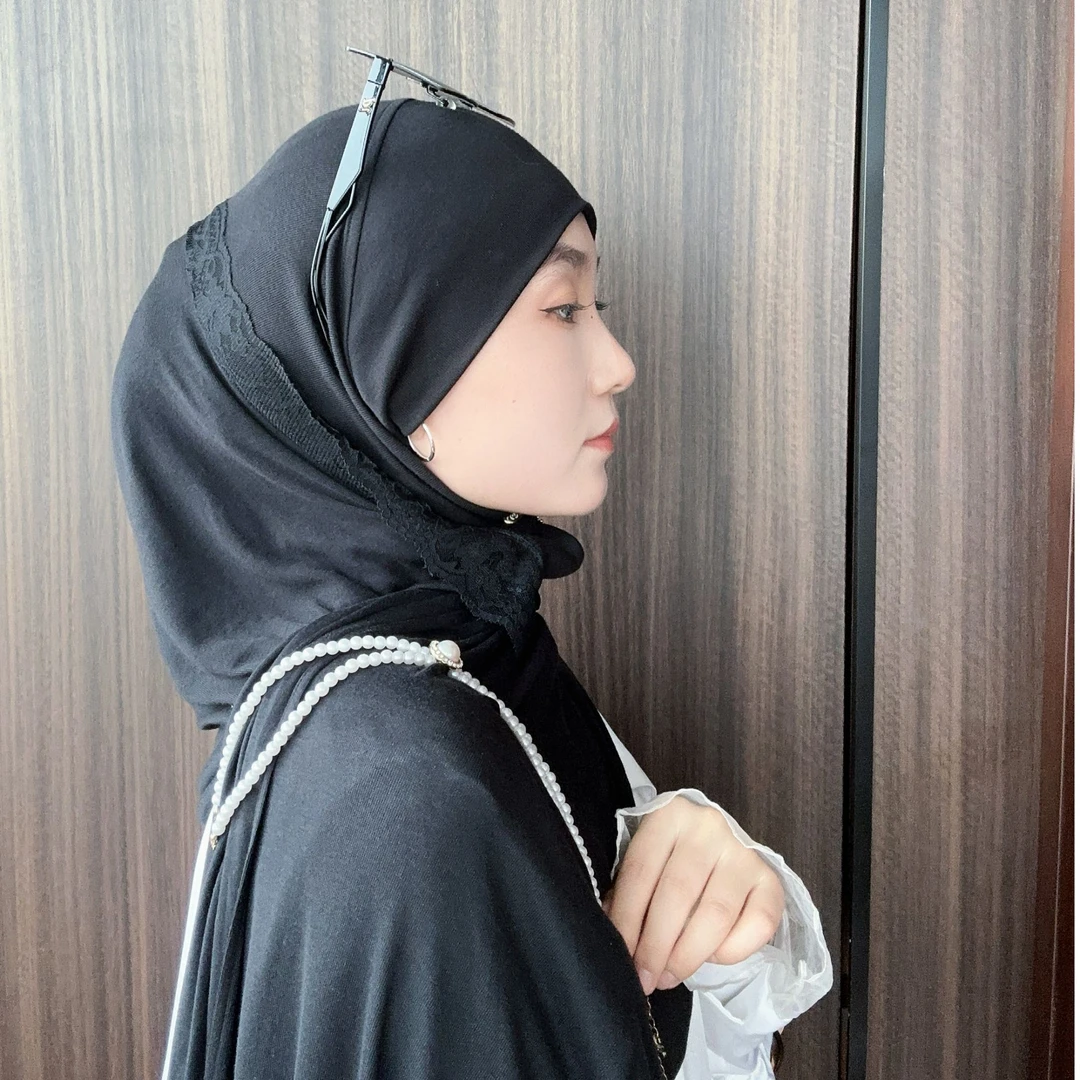 【爱姐妹】黑色/灰色蕾丝绕巾