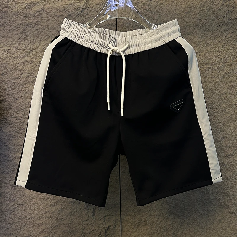 夏季新款男士短裤透气倒三角五分裤宽松韩版高级百搭抽绳松紧短裤