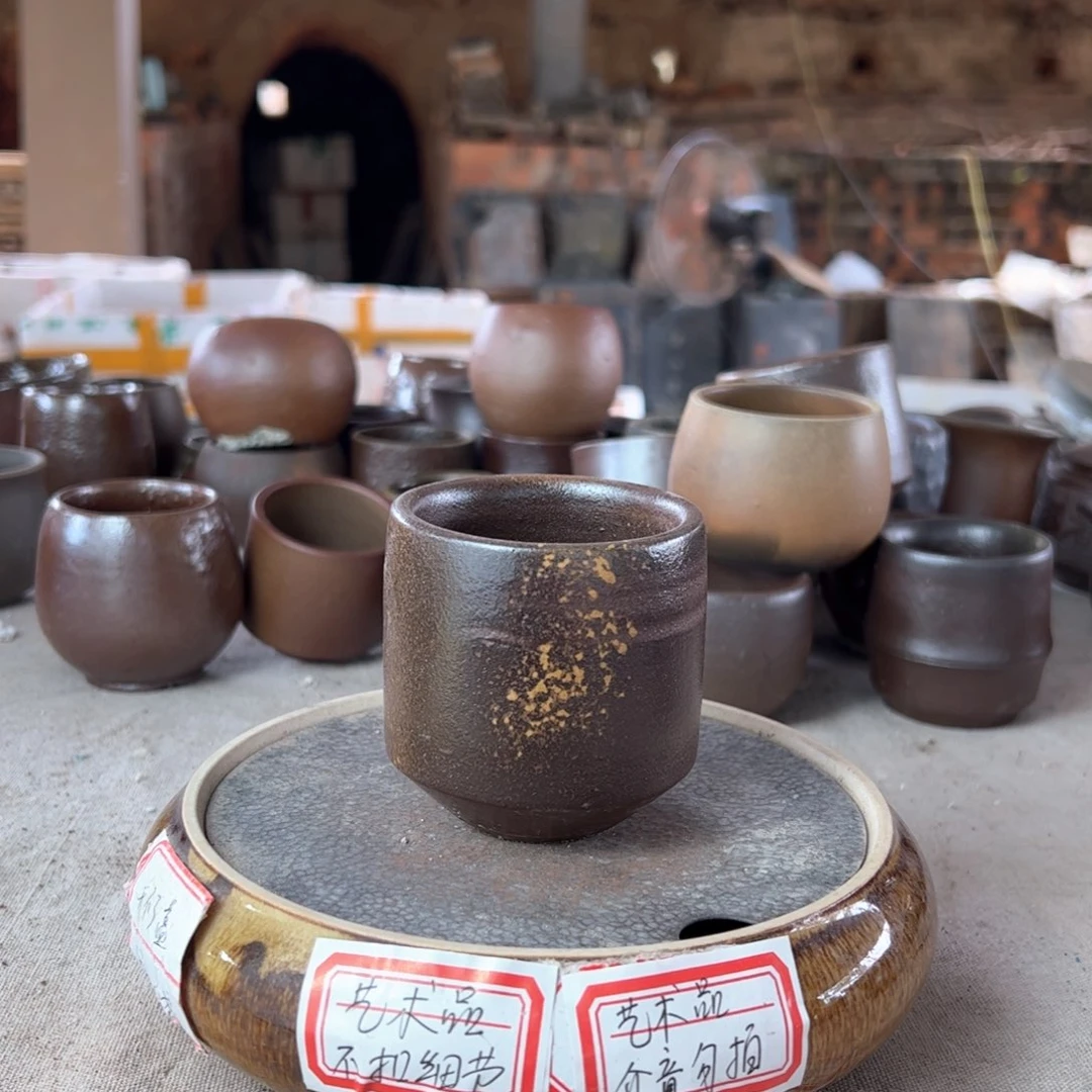 贵台龙窑柴烧茶杯A40