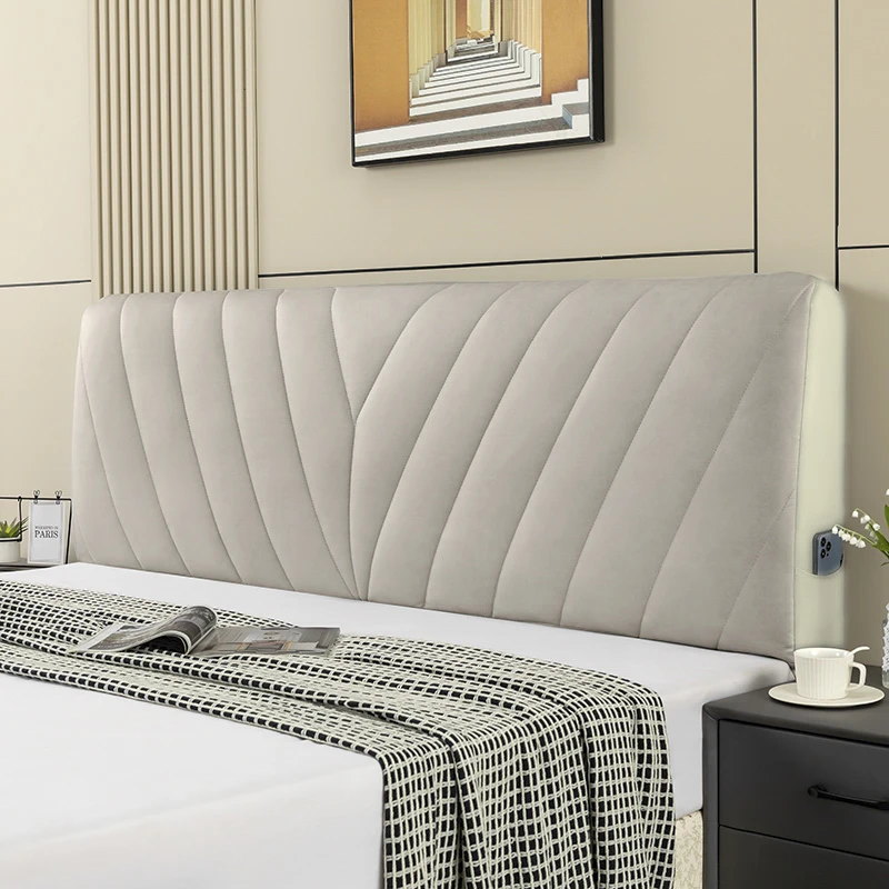 科技布床头罩最新款2024高档大气软包靠背床头罩免洗万能套防尘罩