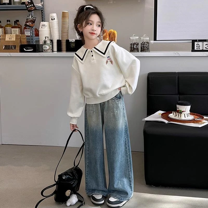 女童秋装卫衣套装2024新款秋季洋气大童春秋款上衣儿童装女孩衣服